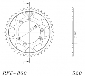 Stahl-Kettenrad Supersprox 520 - 41Z (schwarz)